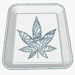 Swirl pot leaf tray