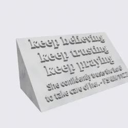 Tabletop Reminder Keep Believing, Trust the Love of God to take care, Bible verse, inspirational motivational saying, Christian gift, home spiritual decor, Plaque