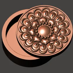Trinket box jewelry perfume spice beads container mini pot with lid flower pattern relief artcam design