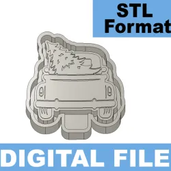 Truck with christmas tree freshie model mold stl