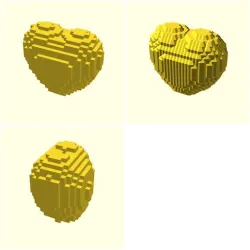 Voxel Heart full openscad