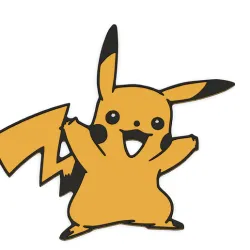 Wall art pikachu