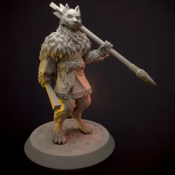 Wolf-headed ballist master miniature