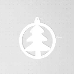 Yule Tree Ornament, Christmas Tree Outline, Holiday Decor, Wall Art