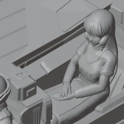 1/72 Minmay SDF Cockpit Sitting Figure
