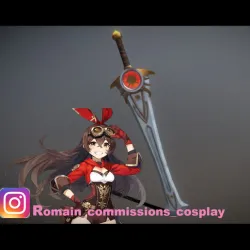 3MF STL HEAVY SWORD GENSHIN IMPACT