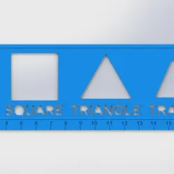 Basic Geometric Forms Ruler - English_cm