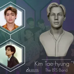 BTS member V bust 3D print model