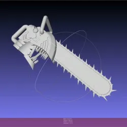 Chainsaw Man head printable assembly