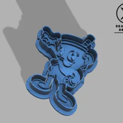Challis from The Cuphead Show Cookie and Fondant Cutter and Stamp Set for Baking