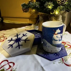 Christmas coasters set