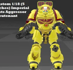 Custom 1/18 Imperial Fists Aggressor Lieutenant
