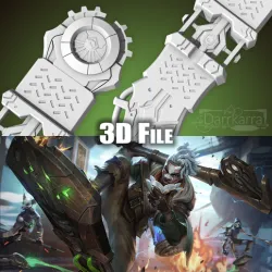 Ekko Firelight Hoverboard League of Legends STL