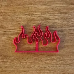 Flames fire Cookie cutter