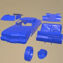 FORD GRAN TORINO 1975 PRINTABLE CAR IN SEPARATE PARTS