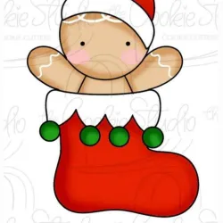 Gingerbread man cookie cutter with stamp