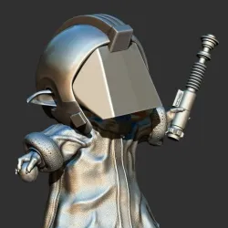 Grogu With Jedi training helmet