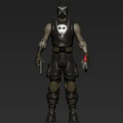 Hitmans, Agent "X" the Interface, 6" action figure for 3D printing