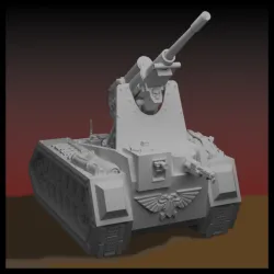 imperial-Guardsmen-Basilisc Attilery Tank (40 k proxi)