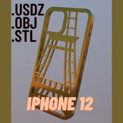 IPHONE 12 CASE EIFFELTOWER PATTERN