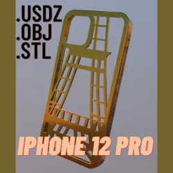 IPHONE 12 PRO CASE EIFFELTOWER PATTERN