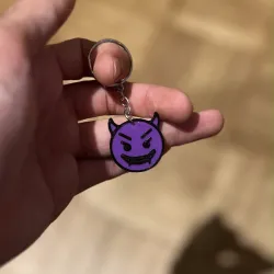 Keychain Evil Emoji // Keychain Emoticon Diablillo Emoticon