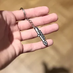 Keychain transverse flute // llalavero Flauta travesera