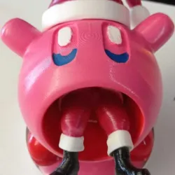 Kirby eating Santa Claus