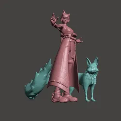 KIRIKO KAMORI and KITSUNE - OVERWATCH 2 ULTRA DETAILED MESH STL 3D print model