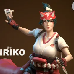 Kiriko - Overwatch  2 Game Figurine for 3D Printing STL