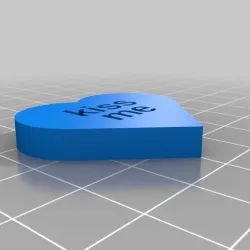 kiss me Message Heart
