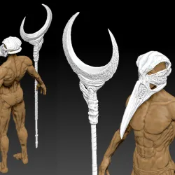 KONSHU MASK & MOON STAFF COSPLAY