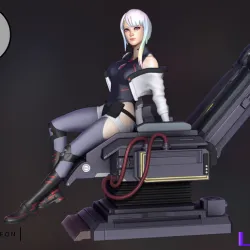 Lucy - STL Cyberpunk Edgerunners Anime Model for 3D Printing 3D print model