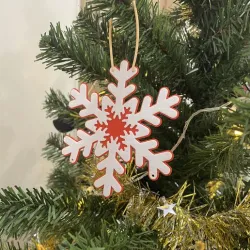 Merry Christmas wreath snowflake