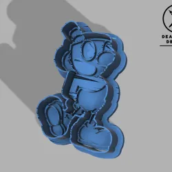 Mugman from The Cuphead Show Cookie and Fondant Cutter and Stamp Set for Baking