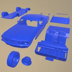MUSTANG FASTBACK 1967 PRINTABLE CAR IN SEPARATE PARTS