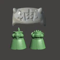 NARUTO GREAT SAGE TOADS -high poly STL for 3D printing