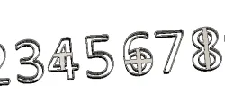 Numbers cookie cutters