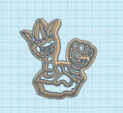 Pokemon: Binacle Cookie Cutter