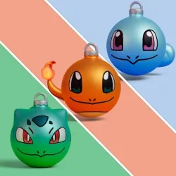 Pokemon - Christmas Ornament Charmander, Squirtle and Bulbasaur