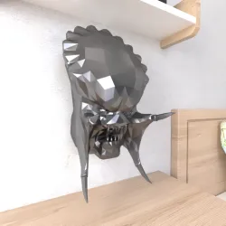 Predator Head Wall Lowpoly