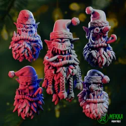 Santa Orc Heads