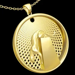 Sculpture Cougar Pendant jewelry Gold 3D print model