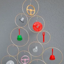 Set of Mechanical Christmas Balls