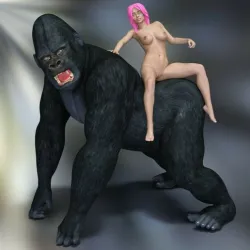 Sexy girl Gorilla STL