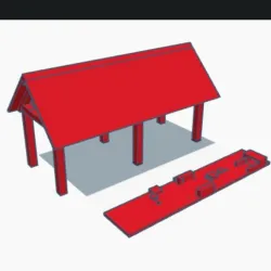 Shelter track H0 / Siku - incl. insert plate for lighting