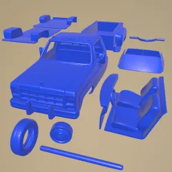 SIERRA GRANDE 454 PICKUP 1979 PRINTABLE CAR IN SEPARATE PARTS