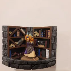Solo Mini Wall Display - Library/Study Backdrop For Miniature