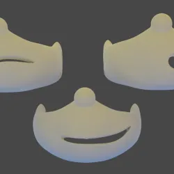 Sonic The Hedgehog mask With 3 different emotions