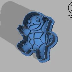 Squirtle Pokemon Fondant and Cookie Cutter and Stamp